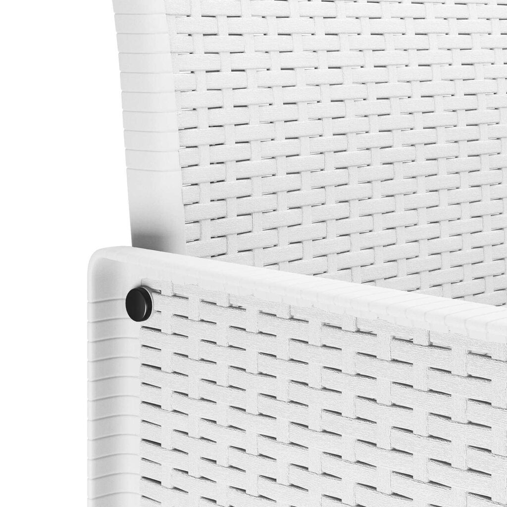 vidaXL Καρέκλες Κήπου 2 pcs Λευκό 53 x 49 x 85 εκ. Πλαστικό