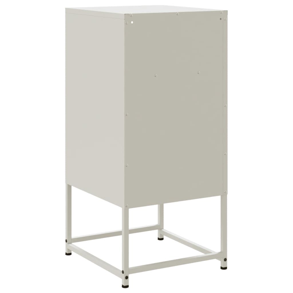 vidaXL Κομοδίνο Λευκό 36 x 39 x 78 εκ. από Χάλυβα