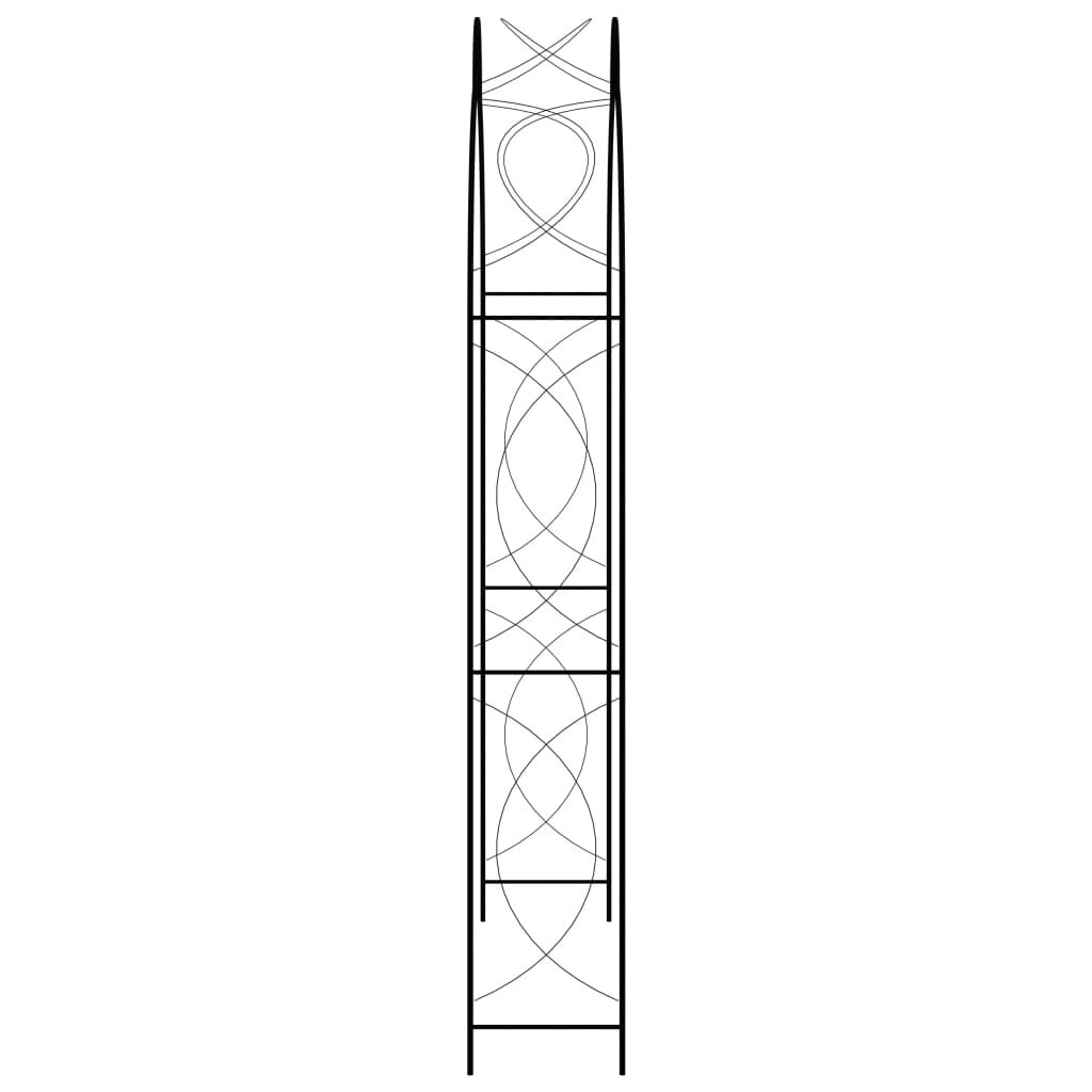 vidaXL Αψίδα Κήπου Μαύρη 150 x 34 x 240 εκ. Σιδερένια