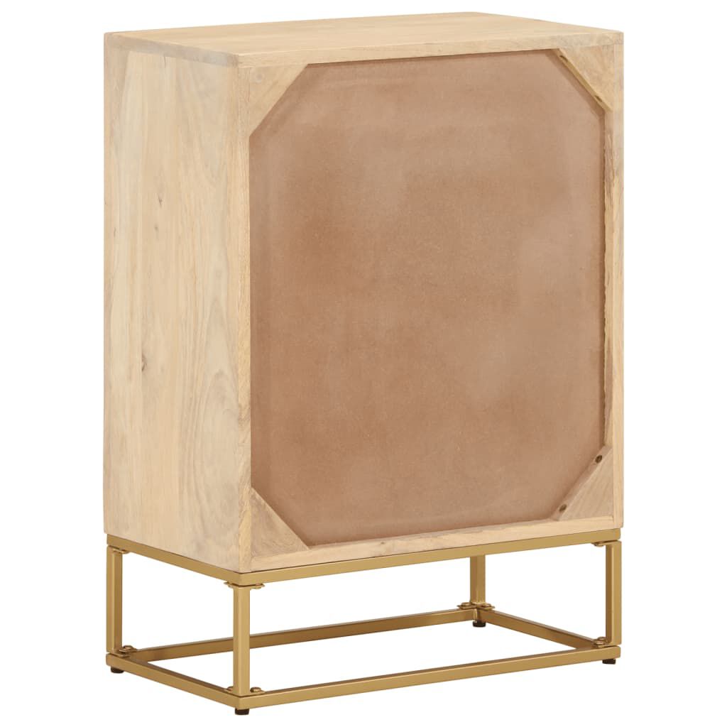 vidaXL Συρταριέρα 55 x 30 x 76 εκ. από Μασίφ Ξύλο Μάνγκο & Σίδηρο