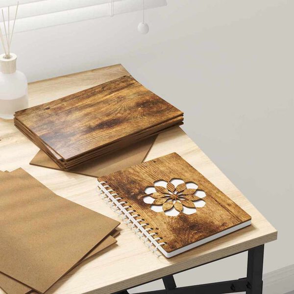 vidaXL Διακοσμητικά Πάνελ 12 pcs Καπνιστή δρυς 15 x 21 x 0.3 εκ