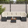 vidaXL Σετ Καναπέ Κήπου 8 pcs Μαύρο και λευκό