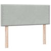 vidaXL Κρεβάτι Boxspring με Στρώμα Ανοιχτό Γκρι 120x210 εκ. Βελούδινο