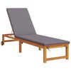 vidaXL Ξαπλώστρα 2 pcs Καφέ 53 x 202 x 89εκ Μασίφ ξύλο ακακίας