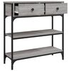 vidaXL Τραπέζι Κονσόλα Γκρι Sonoma 72,5x25x75 εκ. Επεξεργασμένο Ξύλο