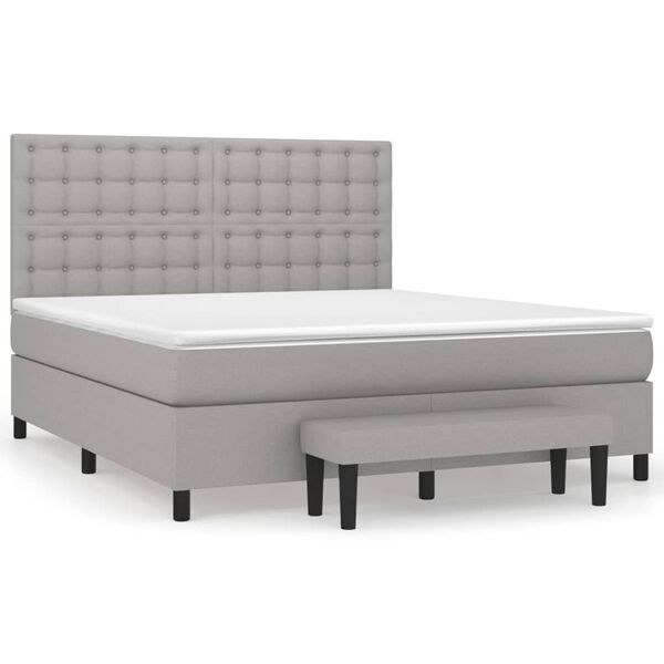 vidaXL &Kappa;&rho;&epsilon;&beta;ά&tau;&iota; Boxspring &mu;&epsilon; &Sigma;&tau;&rho;ώ&mu;&alpha; &Alpha;&nu;&omicron;&iota;&chi;&tau;ό &Gamma;&kappa;&rho;&iota; 180x200 &epsilon;&kappa;. &Upsilon;&phi;&alpha;&sigma;&mu;ά&tau;&iota;&nu;&omicron;