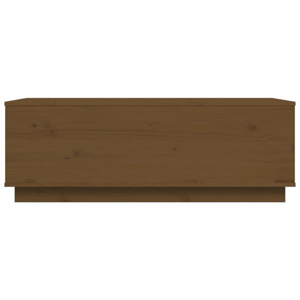vidaXL Τραπεζάκι Σαλονιού Καφέ Μελί 100x50x35 εκ. Μασίφ Ξύλο Πεύκου