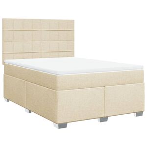 vidaXL &Kappa;&rho;&epsilon;&beta;ά&tau;&iota; Boxspring &mu;&epsilon; &Sigma;&tau;&rho;ώ&mu;&alpha; &Kappa;&rho;&epsilon;&mu; 160x200 &epsilon;&kappa;. &Upsilon;&phi;&alpha;&sigma;&mu;ά&tau;&iota;&nu;&omicron;