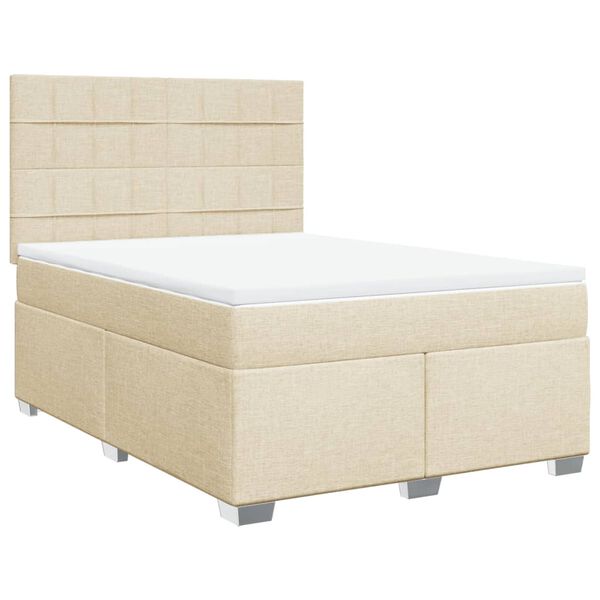 vidaXL &Kappa;&rho;&epsilon;&beta;ά&tau;&iota; Boxspring &mu;&epsilon; &Sigma;&tau;&rho;ώ&mu;&alpha; &Kappa;&rho;&epsilon;&mu; 160x200 &epsilon;&kappa;. &Upsilon;&phi;&alpha;&sigma;&mu;ά&tau;&iota;&nu;&omicron;