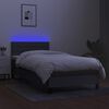 vidaXL &Kappa;&rho;&epsilon;&beta;ά&tau;&iota; Boxspring &mu;&epsilon; &Sigma;&tau;&rho;ώ&mu;&alpha; & LED &Sigma;&kappa;.&Gamma;&kappa;&rho;&iota; 80x200 &epsilon;&kappa;. &Upsilon;&phi;&alpha;&sigma;&mu;ά&tau;&iota;&nu;&omicron;