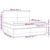 vidaXL &Kappa;&rho;&epsilon;&beta;ά&tau;&iota; Boxspring &mu;&epsilon; &Sigma;&tau;&rho;ώ&mu;&alpha; & LED &Sigma;&kappa;. &Mu;&pi;&lambda;&epsilon; 200x200&epsilon;&kappa;. &Beta;&epsilon;&lambda;&omicron;ύ&delta;&iota;&nu;&omicron;