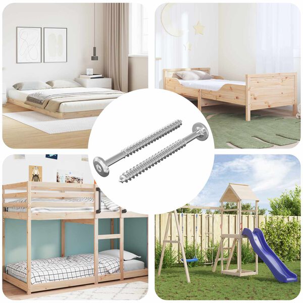 vidaXL &Xi;&upsilon;&lambda;&omicron;&beta;ί&delta;&epsilon;&sigmaf; 2 pcs &Alpha;&sigma;&eta;&mu;ί M6 x 70 &chi;&iota;&lambda;. &Alpha;&tau;&sigma;ά&lambda;&iota;