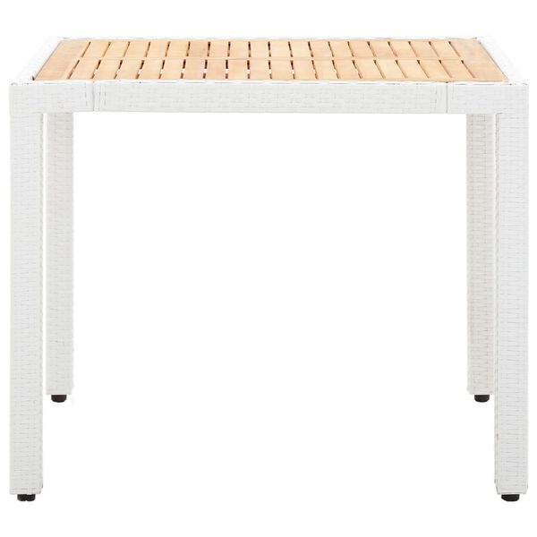 vidaXL Σετ Τραπεζαρίας Εξωτ. Χώρου 5 τεμ. Λευκό Συνθετικό Ρατάν