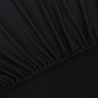 vidaXL Κάλυμμα Καναπέ Ελαστικό Μαύρο από Πολυεστερικό Ζέρσεϊ