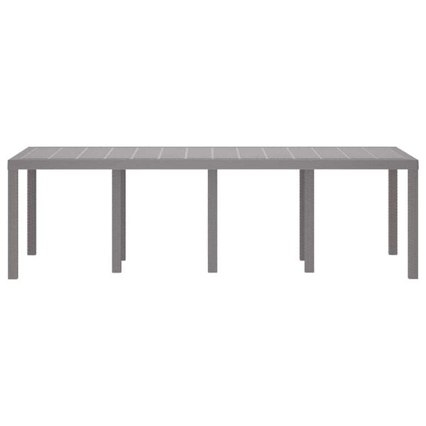 vidaXL Τραπέζι Κήπου Ανοιχτό γκρι 250 x 100 x 73 εκ συνθετικό ρατάν
