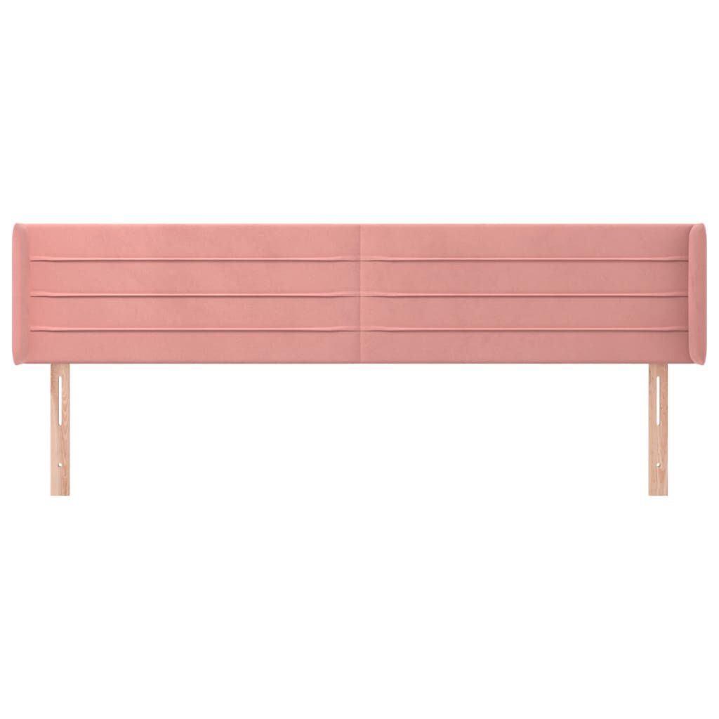 vidaXL Κεφαλάρι με Πτερύγια Ροζ 163x16x78/88 εκ. Βελούδινο
