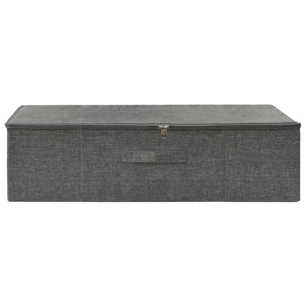 vidaXL Κουτι Αποθήκευσης Ανθρακί 70 x 40 x 18 εκ. Υφασμάτινο