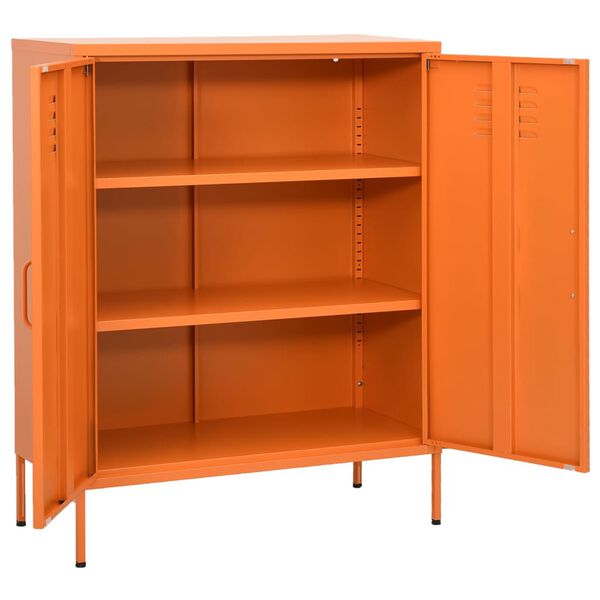 vidaXL Ντουλάπι Αποθήκευσης Πορτοκαλί 80 x 35 x 101,5 εκ. Ατσάλινο