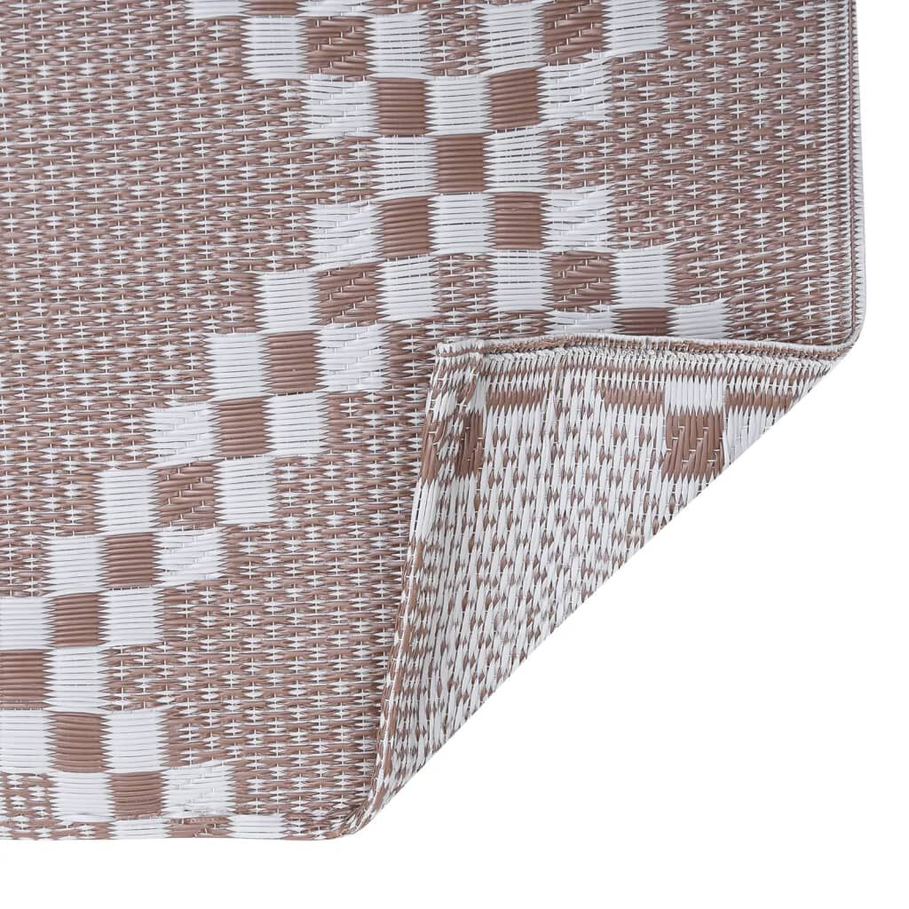 vidaXL χαλί εξωτερικού χώρου ARAKIL καφέ 120x180 cm PP