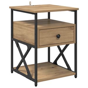 vidaXL &Kappa;&omicron;&mu;&omicron;&delta;ί&nu;&omicron; Artisan Oak 40 x 42 x 55 &epsilon;&kappa; &Epsilon;&pi;&epsilon;&xi;&epsilon;&rho;&gamma;&alpha;&sigma;&mu;έ&nu;&omicron; &xi;ύ&lambda;&omicron;
