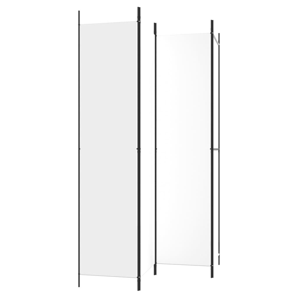 vidaXL Διαχωριστικό Δωματίου με 4 Πάνελ Λευκό 200 x 220 εκ. Υφασμάτινο