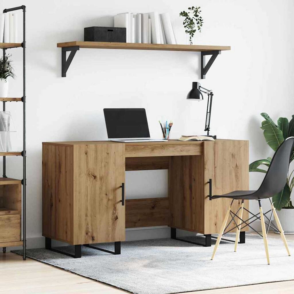 vidaXL Γραφείο artisan δρυς 140 x 50 x 75 εκ. Επεξεργασμένο ξύλο