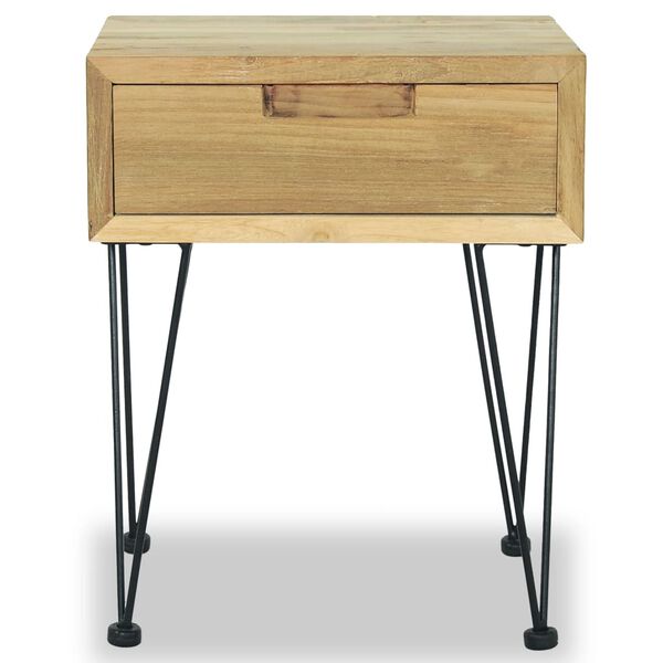 vidaXL Κομοδίνο 40 x 30 x 50 εκ. από Μασίφ Ξύλο Teak