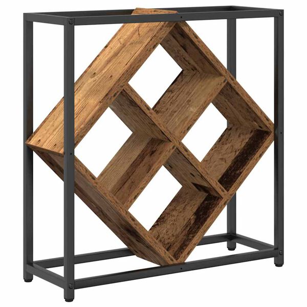 vidaXL Ράφι Κρασιού Παλαιό ξύλο 51 x 18 x 52.5 εκ. Επεξεργασμένο ξύλο