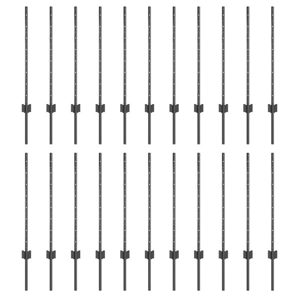 vidaXL &Sigma;&tau;ύ&lambda;&omicron;&sigmaf; &Pi;&epsilon;&rho;&iota;&phi;&rho;ά&xi;&epsilon;&omega;&nu; 22 pcs &Gamma;&kappa;&rho;&iota; 120 cm &Alpha;&tau;&sigma;ά&lambda;&iota;