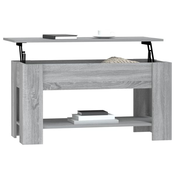 vidaXL Τραπεζάκι Σαλονιού Γκρι Sonoma 101x49x52 εκ. Επεξεργασμένο Ξύλο