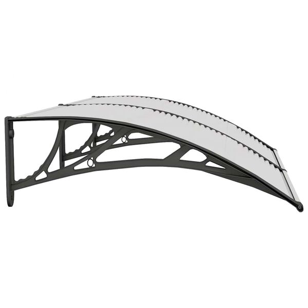 vidaXL Στέγαστρο Πόρτας Μαύρο & Διαφανές 150 x 75 εκ από Πολυκαρβονικό