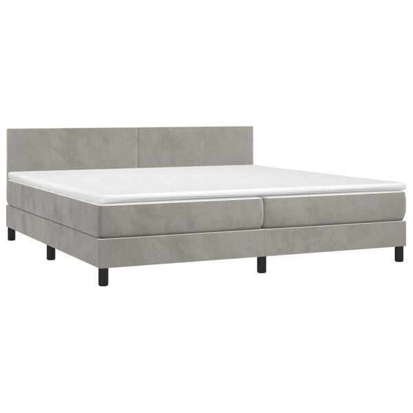 vidaXL &Kappa;&rho;&epsilon;&beta;ά&tau;&iota; Boxspring &mu;&epsilon; &Sigma;&tau;&rho;ώ&mu;&alpha; & LED &Alpha;&nu;.&Gamma;&kappa;&rho;&iota; 200x200 &epsilon;&kappa;. &Beta;&epsilon;&lambda;&omicron;ύ&delta;&iota;&nu;&omicron;
