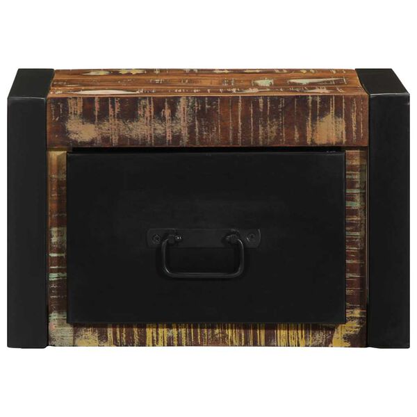 vidaXL Κομοδίνο Πολύχρωμο 40x35x25 cm Στερεό ξύλο αναγεννημένο