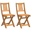 vidaXL Καρέκλα Κήπου 2 pcs Καφέ 36 x 46 x 86 εκ. Μασίφ ξύλο ακακίας