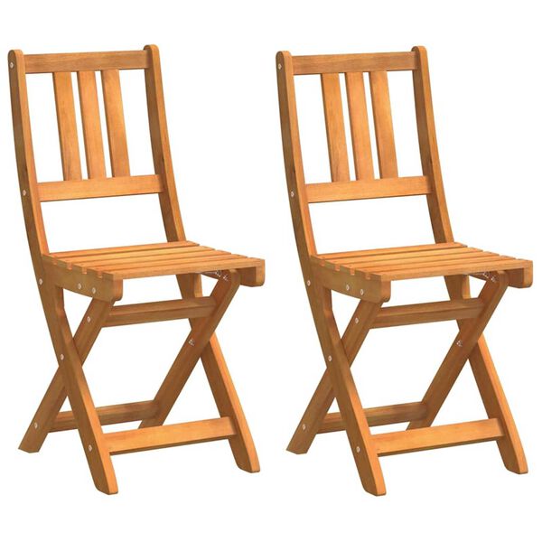 vidaXL Καρέκλα Κήπου 2 pcs Καφέ 36 x 46 x 86 εκ. Μασίφ ξύλο ακακίας
