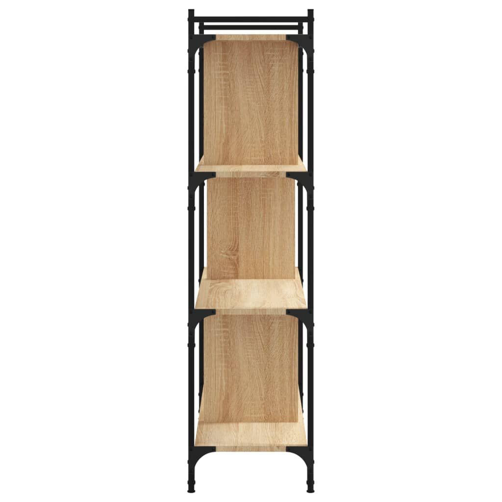 vidaXL Βιβλιοθήκη 4 Επιπέδων Sonoma Δρυς 76 x 32 x 123 εκ. Επεξ. Ξύλο