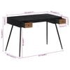 vidaXL Γραφείο 117 x 56,5 x 75 εκ. από Μασίφ Ανακυκλωμένο Teak