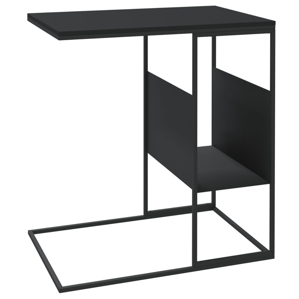 vidaXL Τραπέζι Βοηθητικό Μαύρο 55x36x59,5 εκ. από Επεξεργασμένο Ξύλο