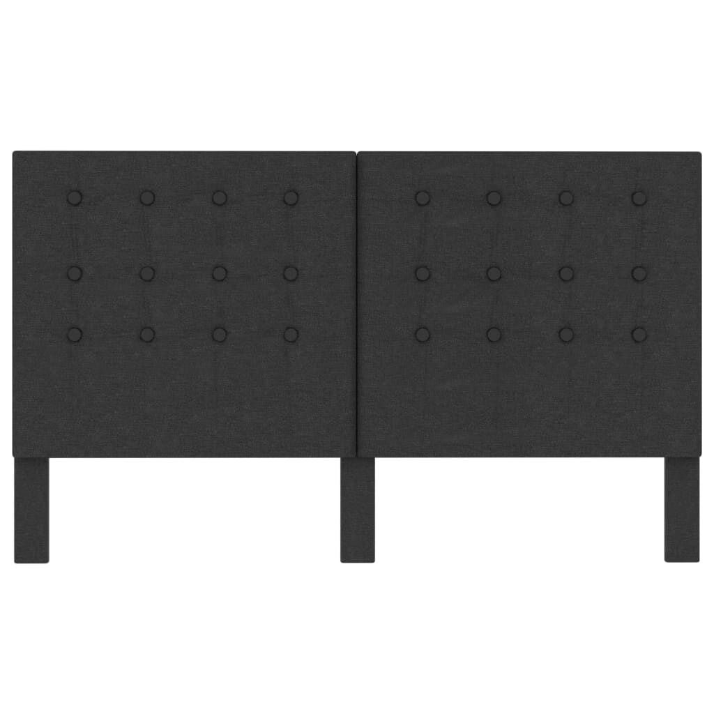 vidaXL Καπιτονέ Κεφαλάρι Σκούρο Γκρι 160 x 200 εκ. Υφασμάτινο