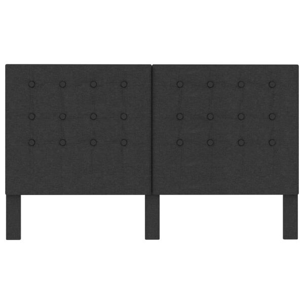 vidaXL Καπιτονέ Κεφαλάρι Σκούρο Γκρι 160 x 200 εκ. Υφασμάτινο