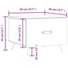 vidaXL Τραπεζάκι Σαλονιού Sonoma Δρυς 50x50x40 εκ. Επεξεργασμένο Ξύλο