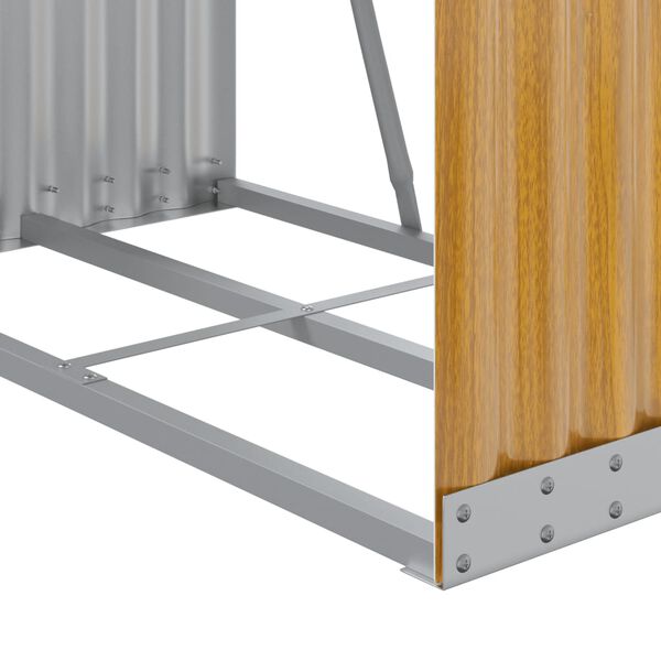vidaXL Ξυλοθήκη Ξύλινη Όψη 80x45x120 εκ. από Γαλβανισμένο Ατσάλι