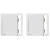 vidaXL Πάνελ Πρόσβασης 2 pcs Λευκό 20 x 20 cm Ατσάλι