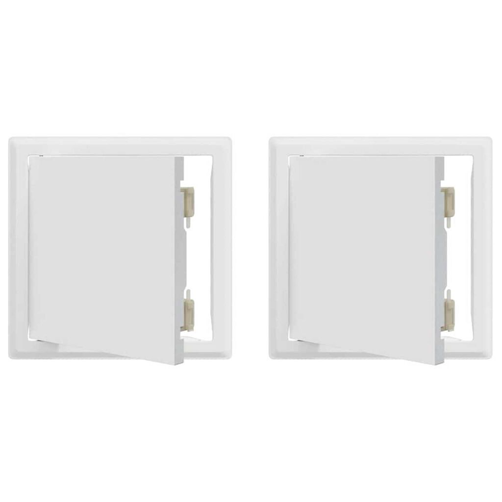 vidaXL Πάνελ Πρόσβασης 2 pcs Λευκό 20 x 20 cm Ατσάλι