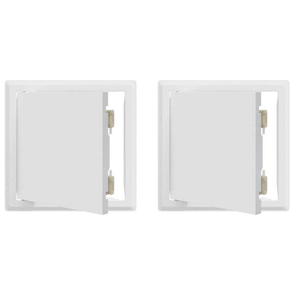 vidaXL Πάνελ Πρόσβασης 2 pcs Λευκό 20 x 20 cm Ατσάλι