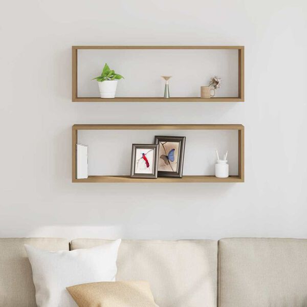 vidaXL &Rho;ά&phi;&iota; &Tau;&omicron;ί&chi;&omicron;&upsilon; &mu;&epsilon; &rho;ά&phi;&iota; 2 pcs &Chi;&epsilon;&iota;&rho;&omicron;&pi;&omicron;ί&eta;&tau;&eta; &delta;&rho;&upsilon;&sigmaf; 80 x 15 x 26 &epsilon;&kappa;.