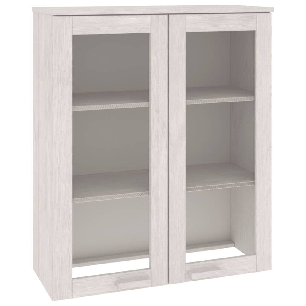 vidaXL Πάνω Μέρος Ντουλαπιού HAMAR Λευκό 85x35x100 εκ. Μασίφ Πεύκο