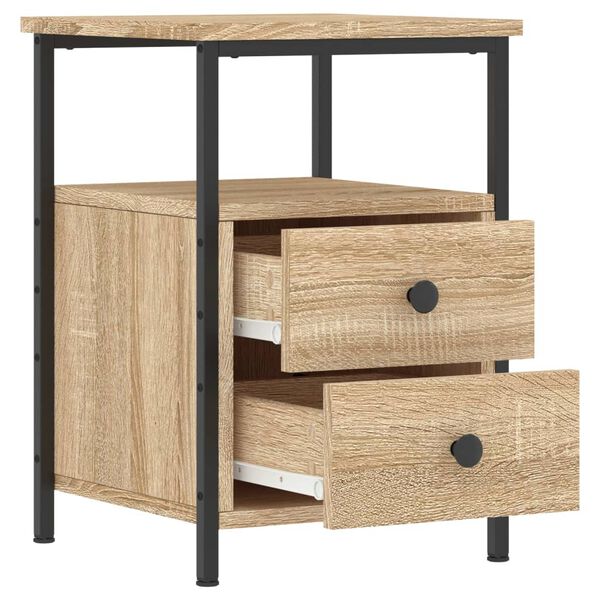 vidaXL Κομοδίνο Sonoma Δρυς 34 x 35,5 x 50 εκ. από Επεξεργασμένο Ξύλο