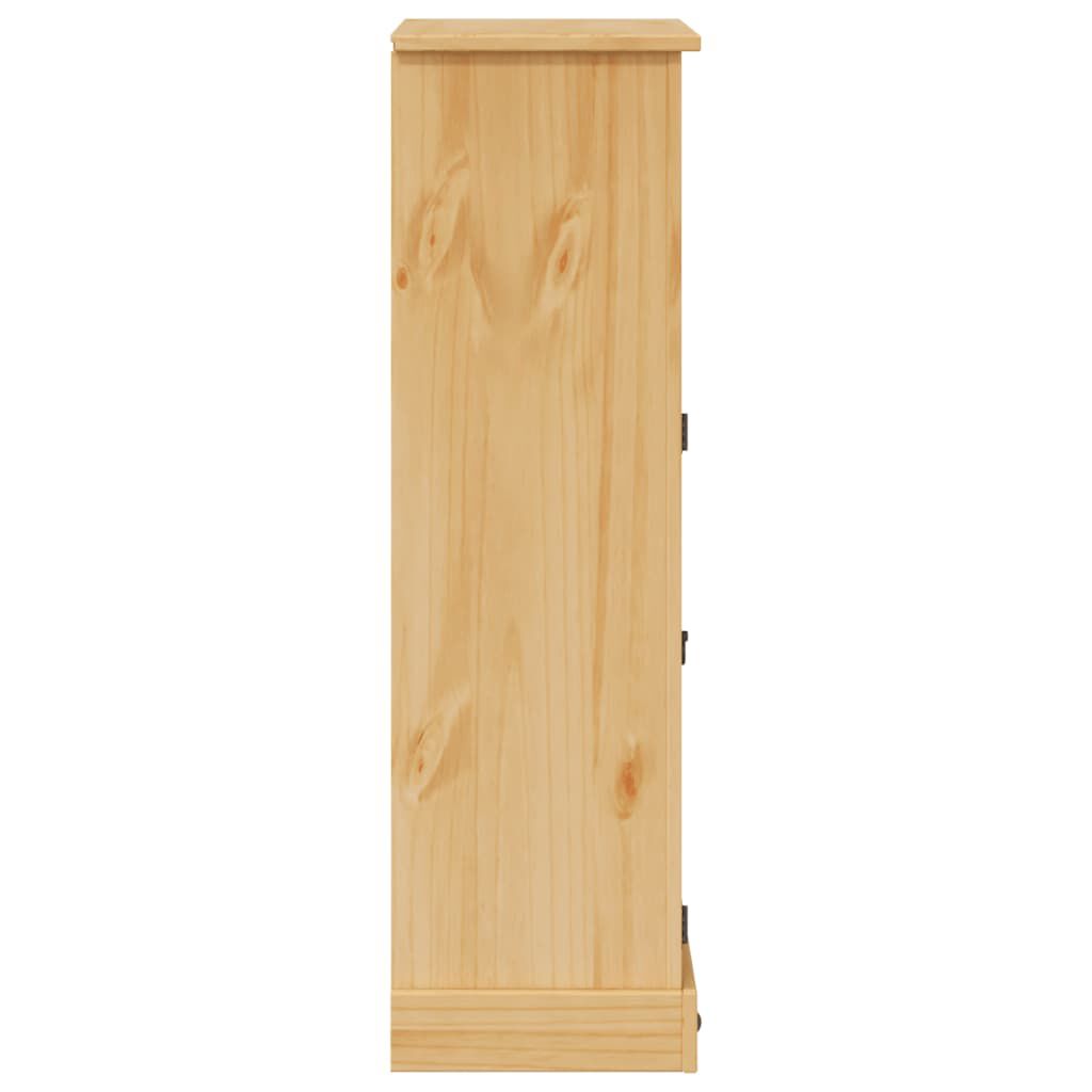 vidaXL Ντουλάπι Μπάνιου Corona 70x33x110 εκ. από Μασίφ Ξύλο Πεύκου