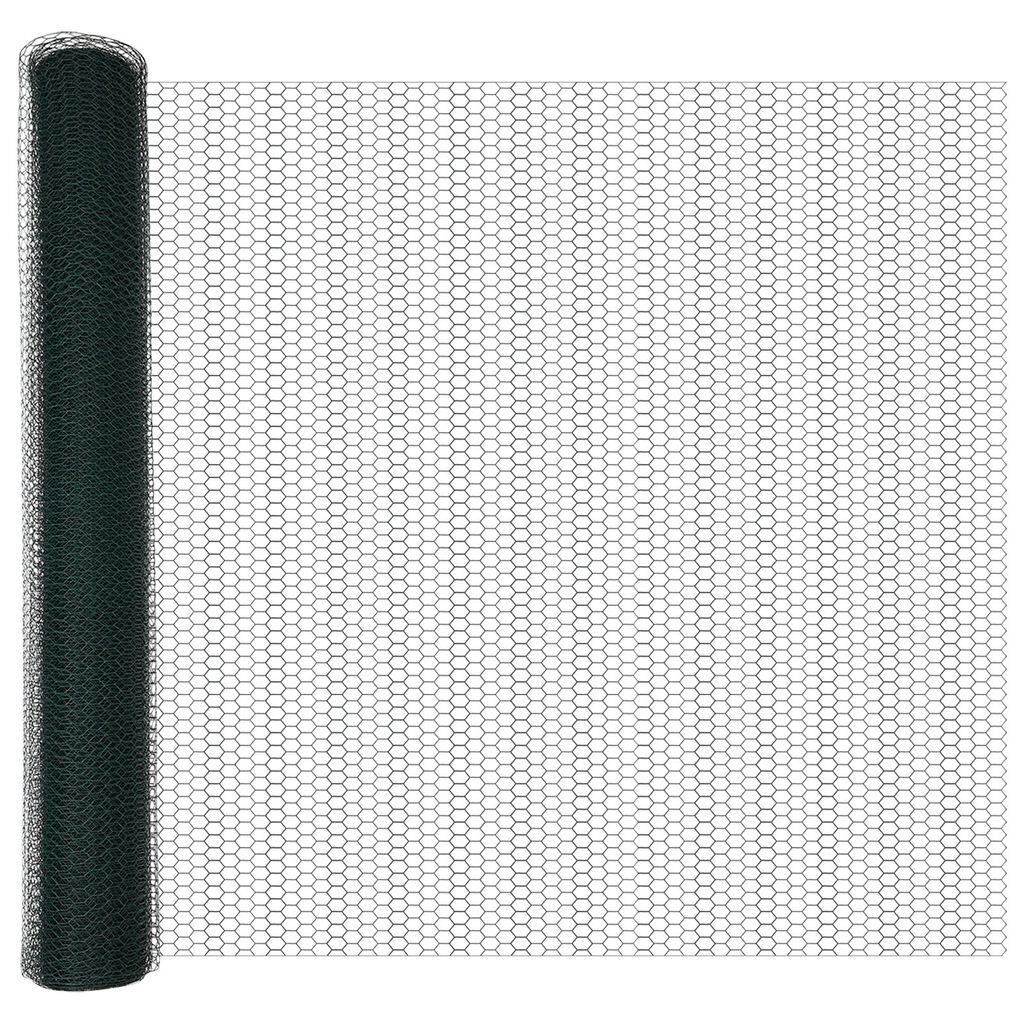 vidaXL Εξάγωνος Φράχτης Πράσινος 1.2x50 μ Ατσάλι